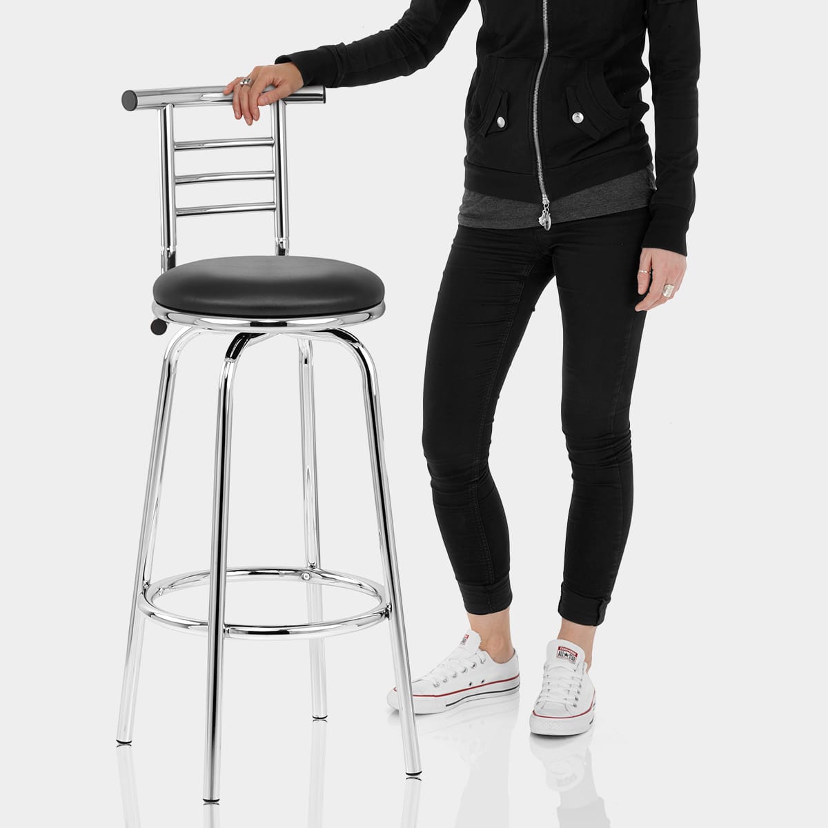 Narrow Back Bar Stool - Pack Of 2 Features Image