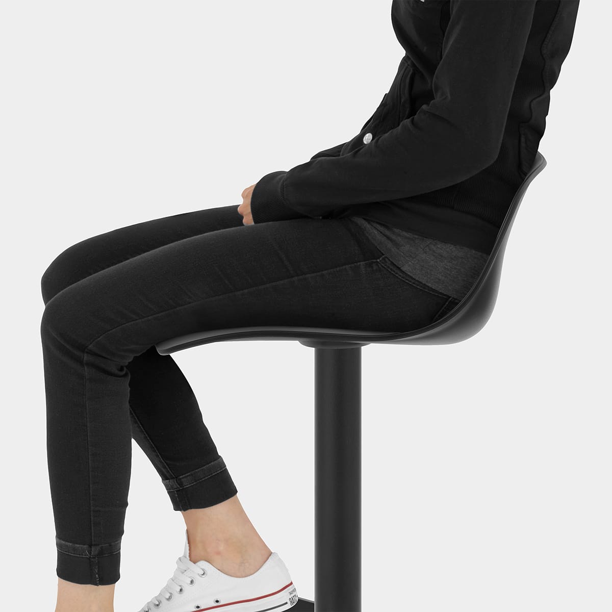 Nero Bar Stool Black Seat Image