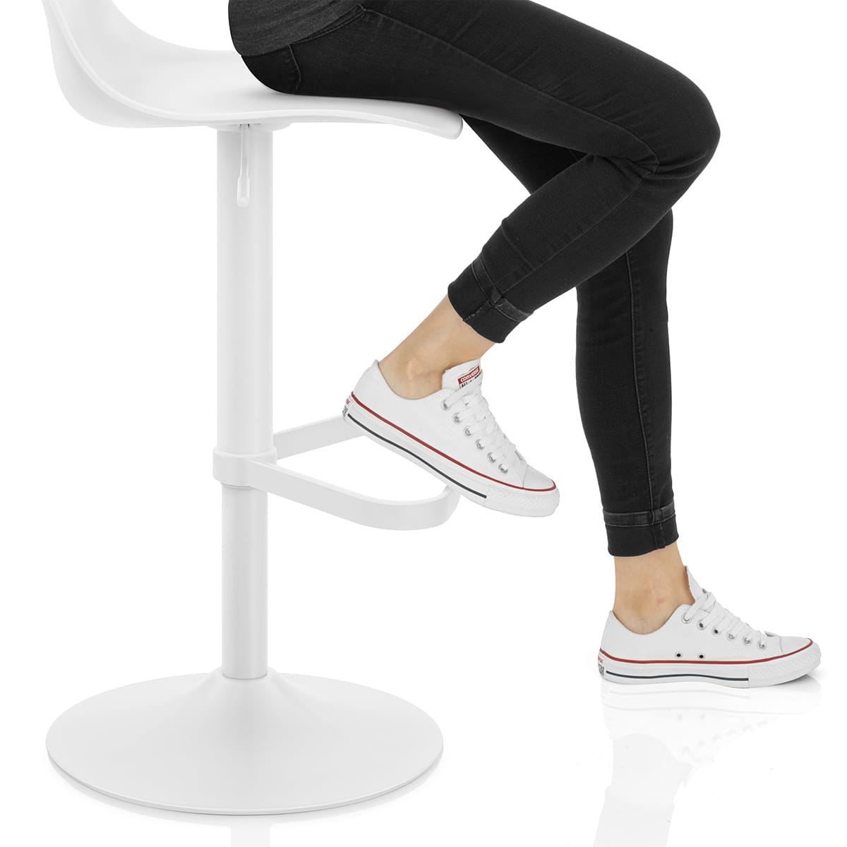 Nero Bar Stool White Frame Image