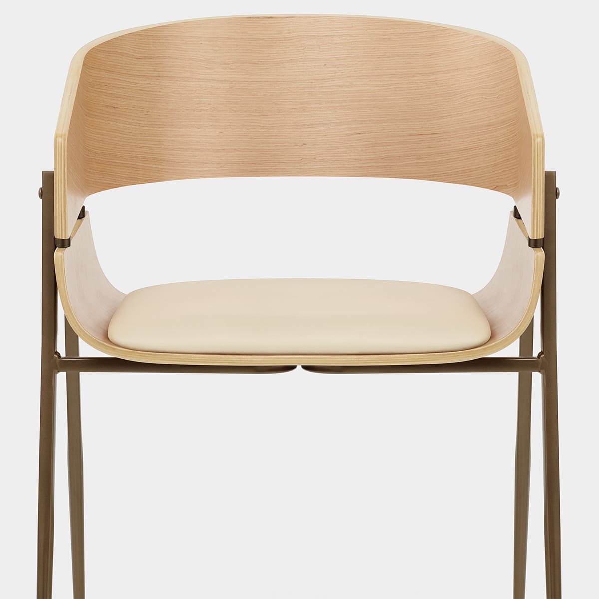 Nevada Oak Chair Cream Seat Image