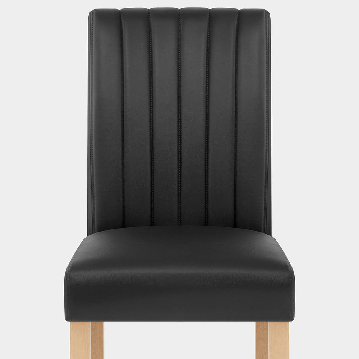 Newbury Real Leather Dining Chair Black Seat Image