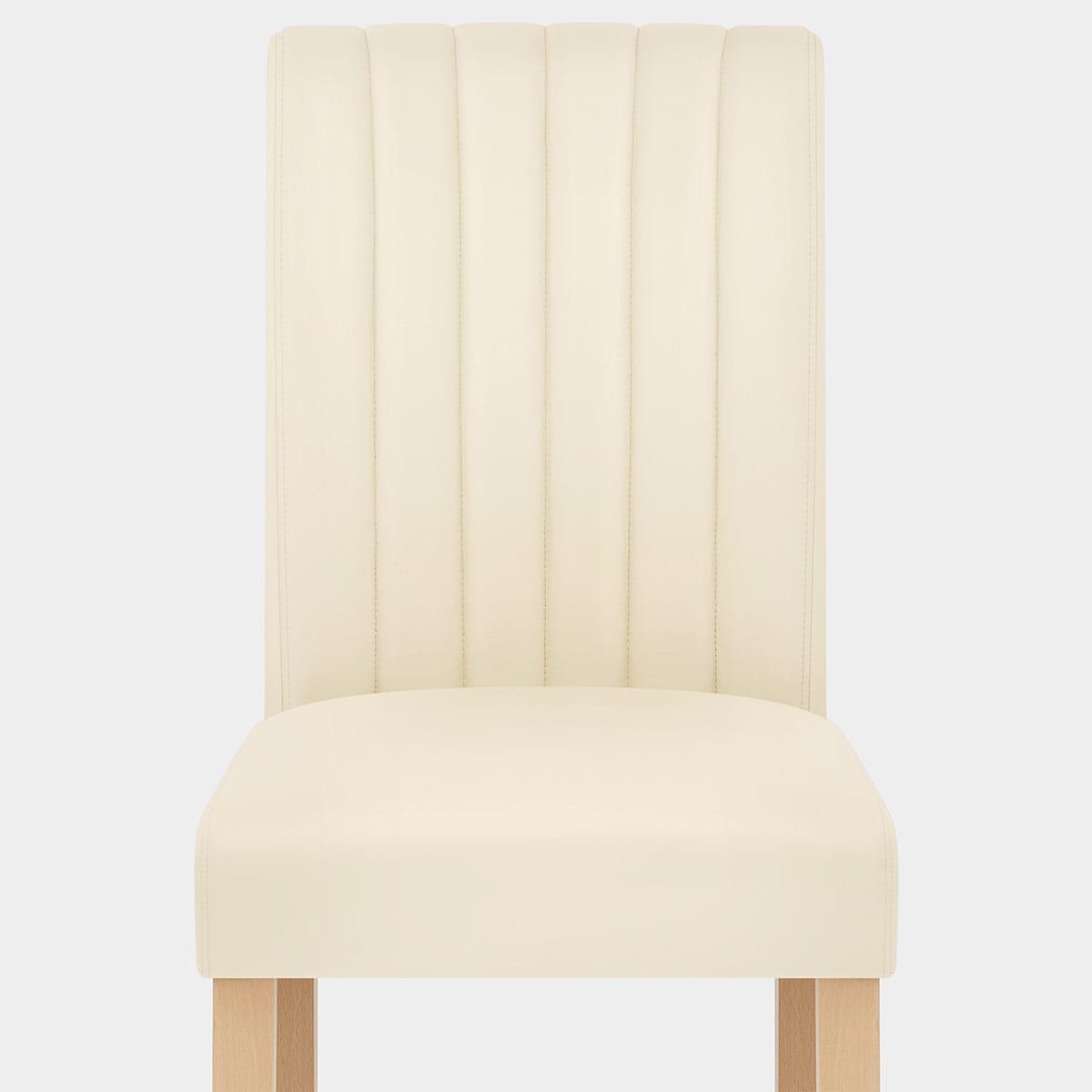 Newbury Real Leather Dining Chair Cream Seat Image