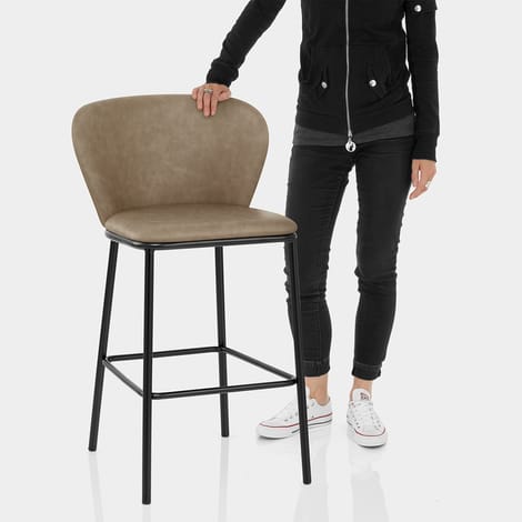 Odette Bar Stool Antique Brown Features Image