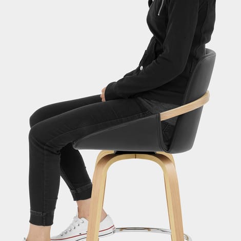 Ohio Bar Stool Black Seat Image