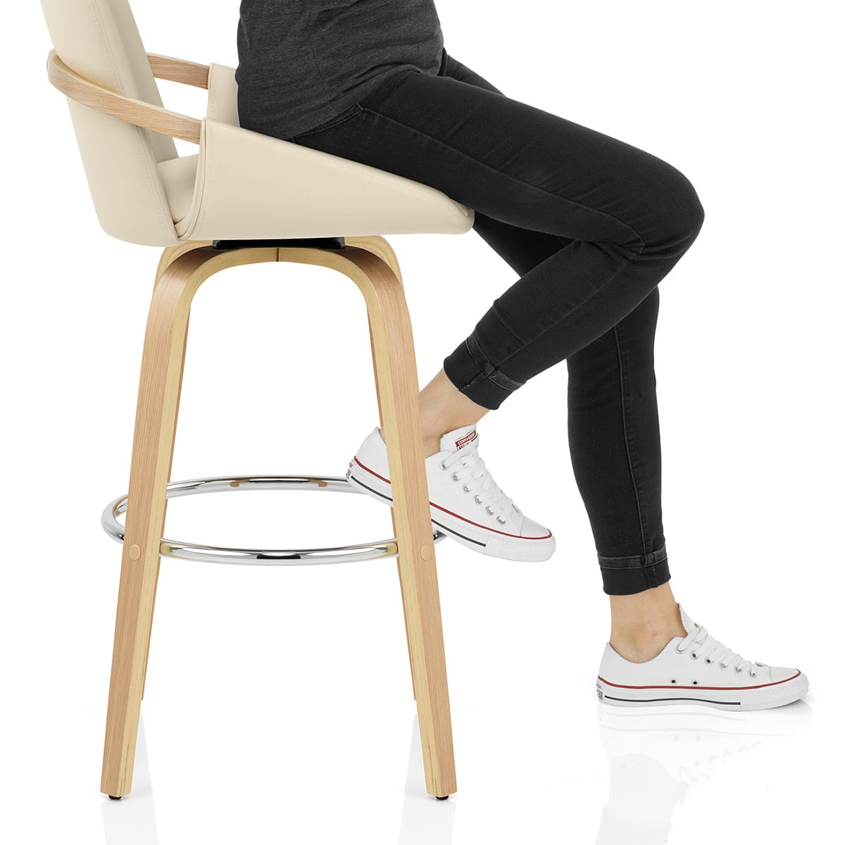 Ohio Bar Stool Cream Frame Image