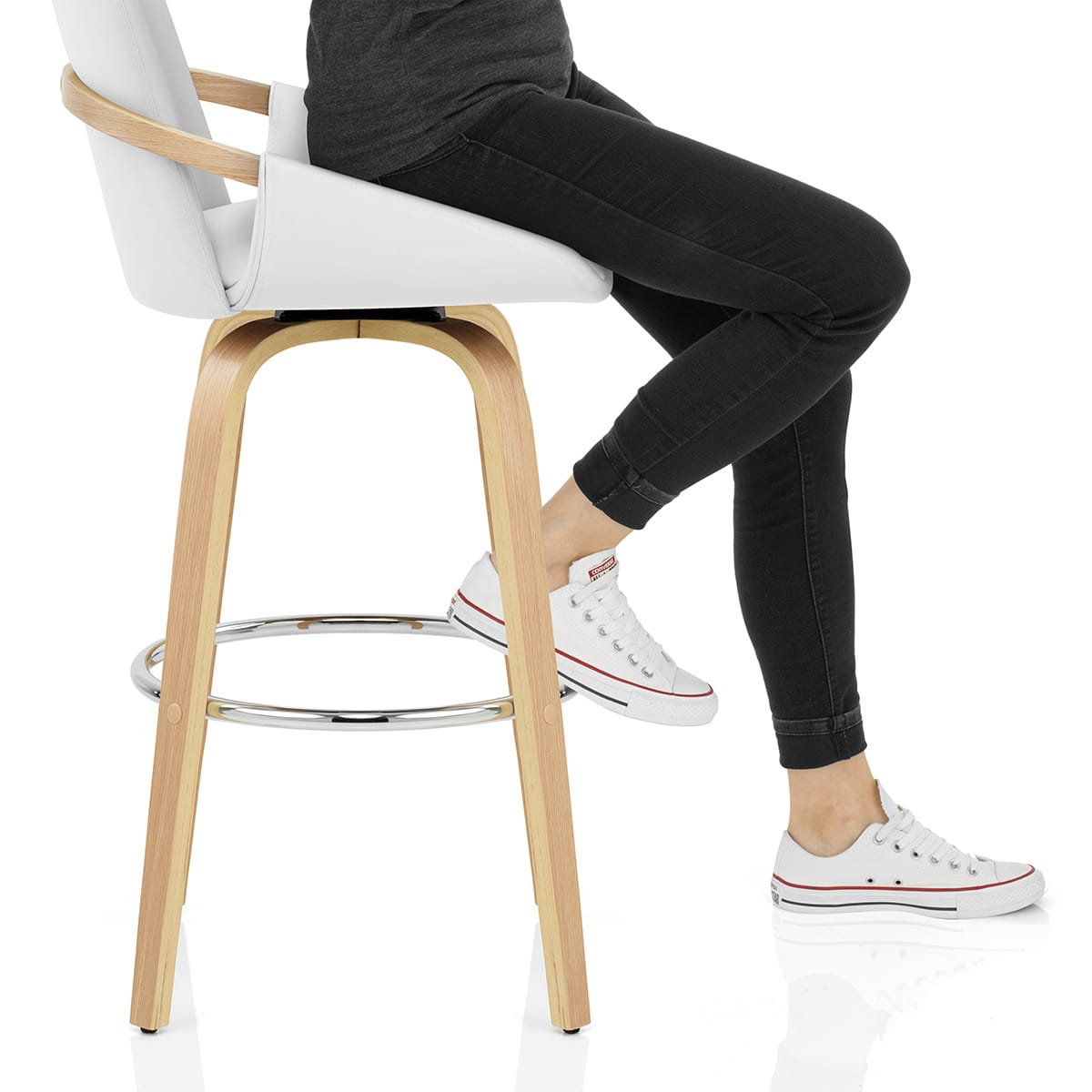 Ohio Bar Stool White Frame Image