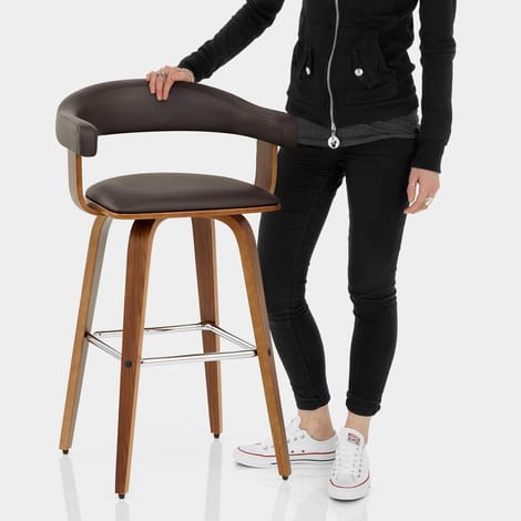 Ontario Walnut Bar Stool Brown Features Image