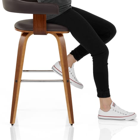 Ontario Walnut Bar Stool Brown Frame Image