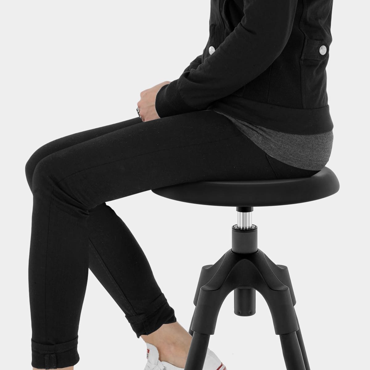 Onyx Bar Stool Black Seat Image