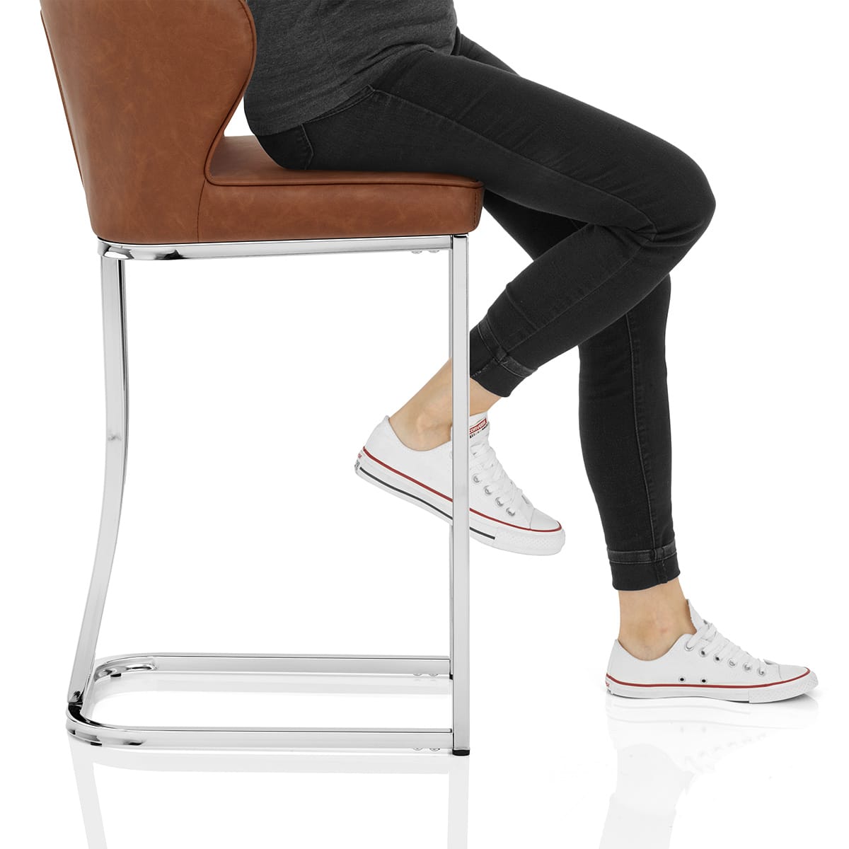 Oregon Bar Stool Antique Tan Frame Image