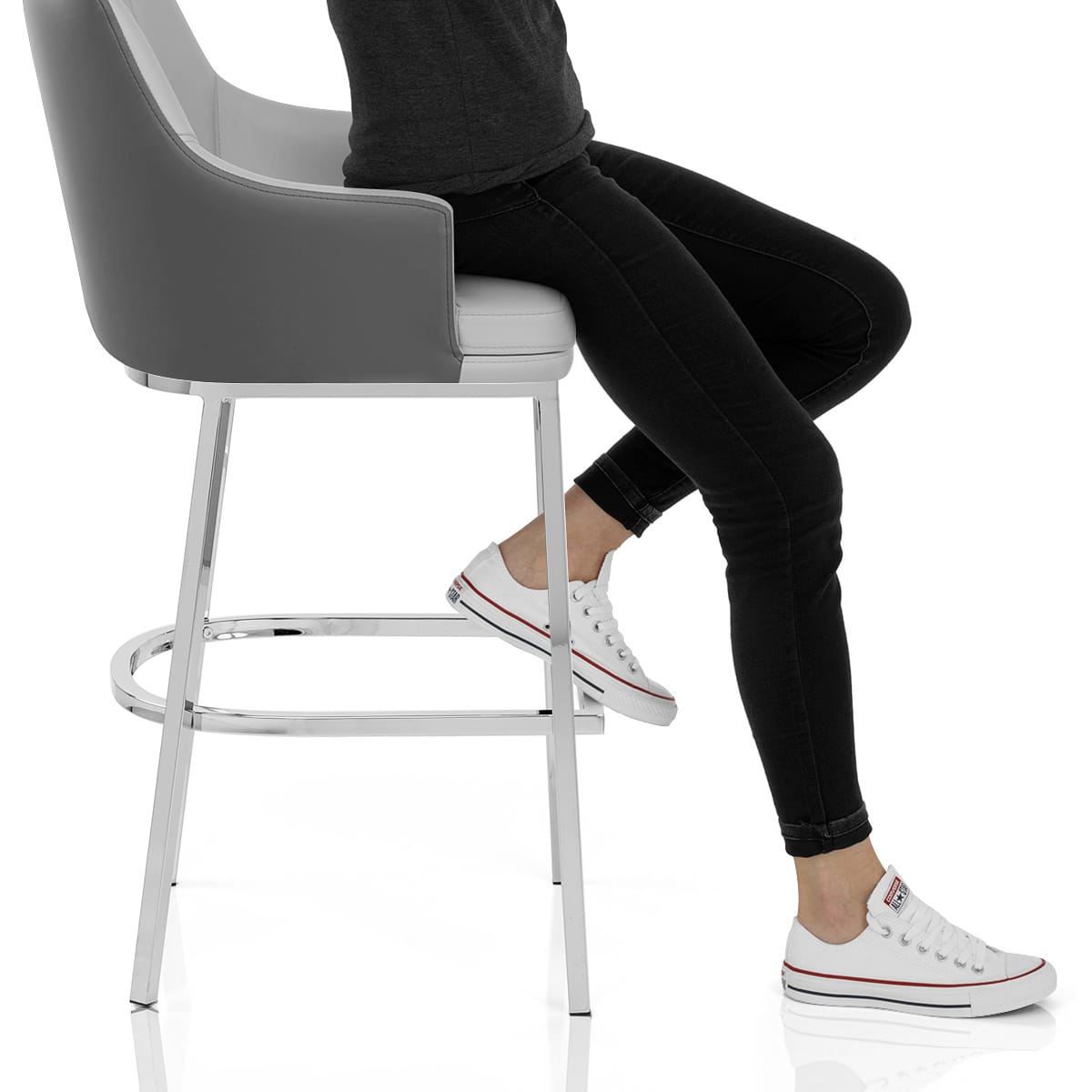 Orion Bar Stool Leather Frame Image