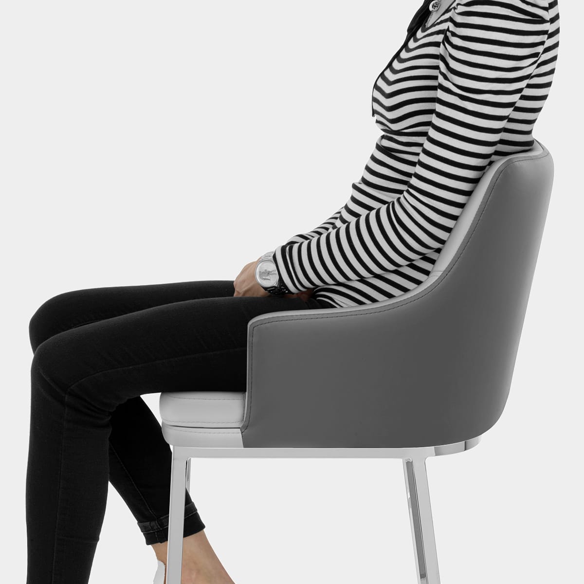 Orion Bar Stool Leather Seat Image