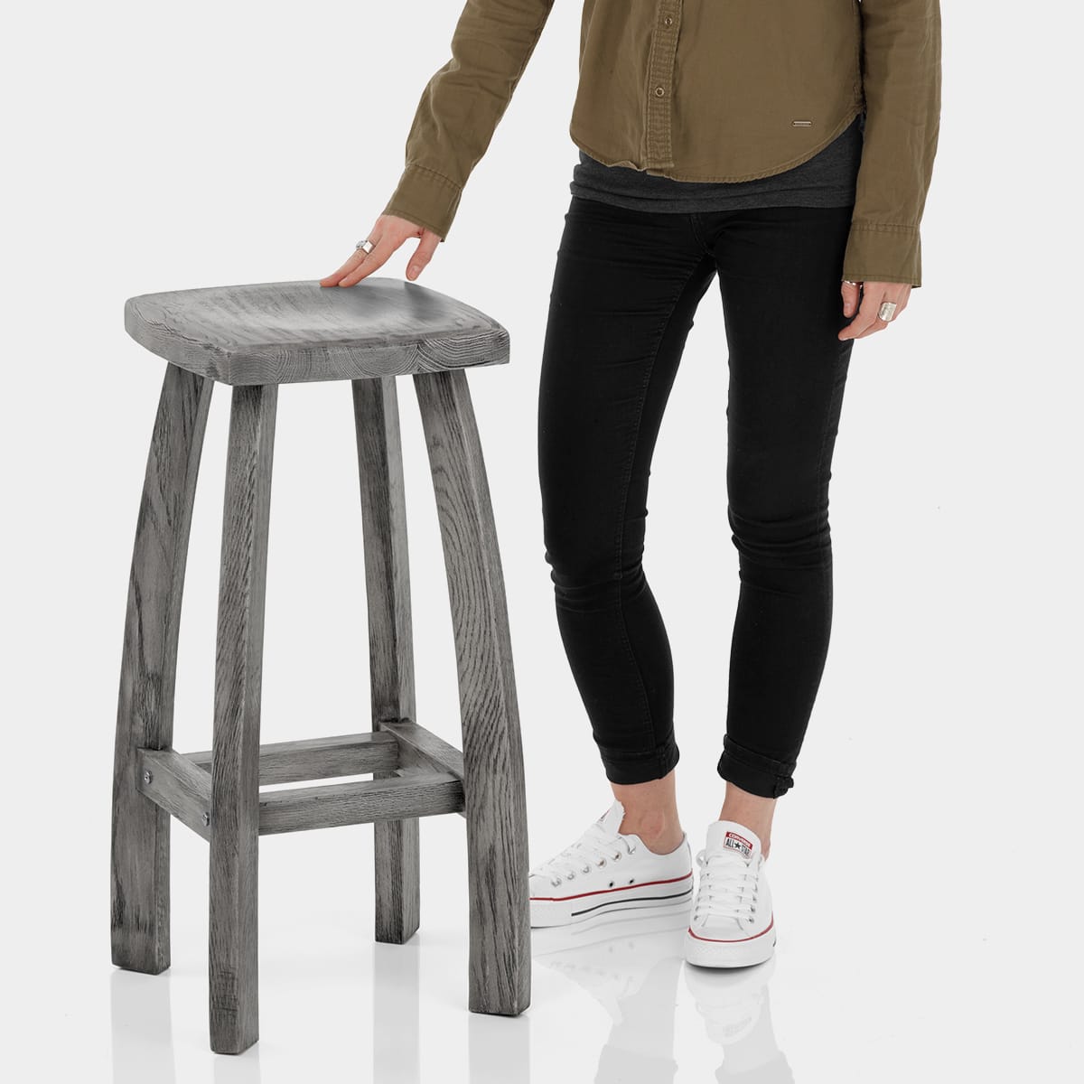 Oslo Bar Stool Grey Features Image