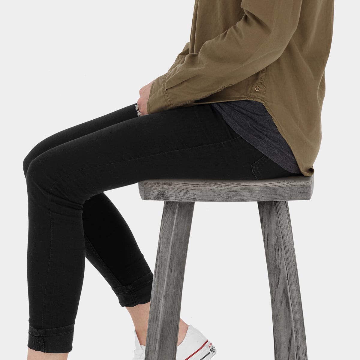 Oslo Bar Stool Grey Seat Image