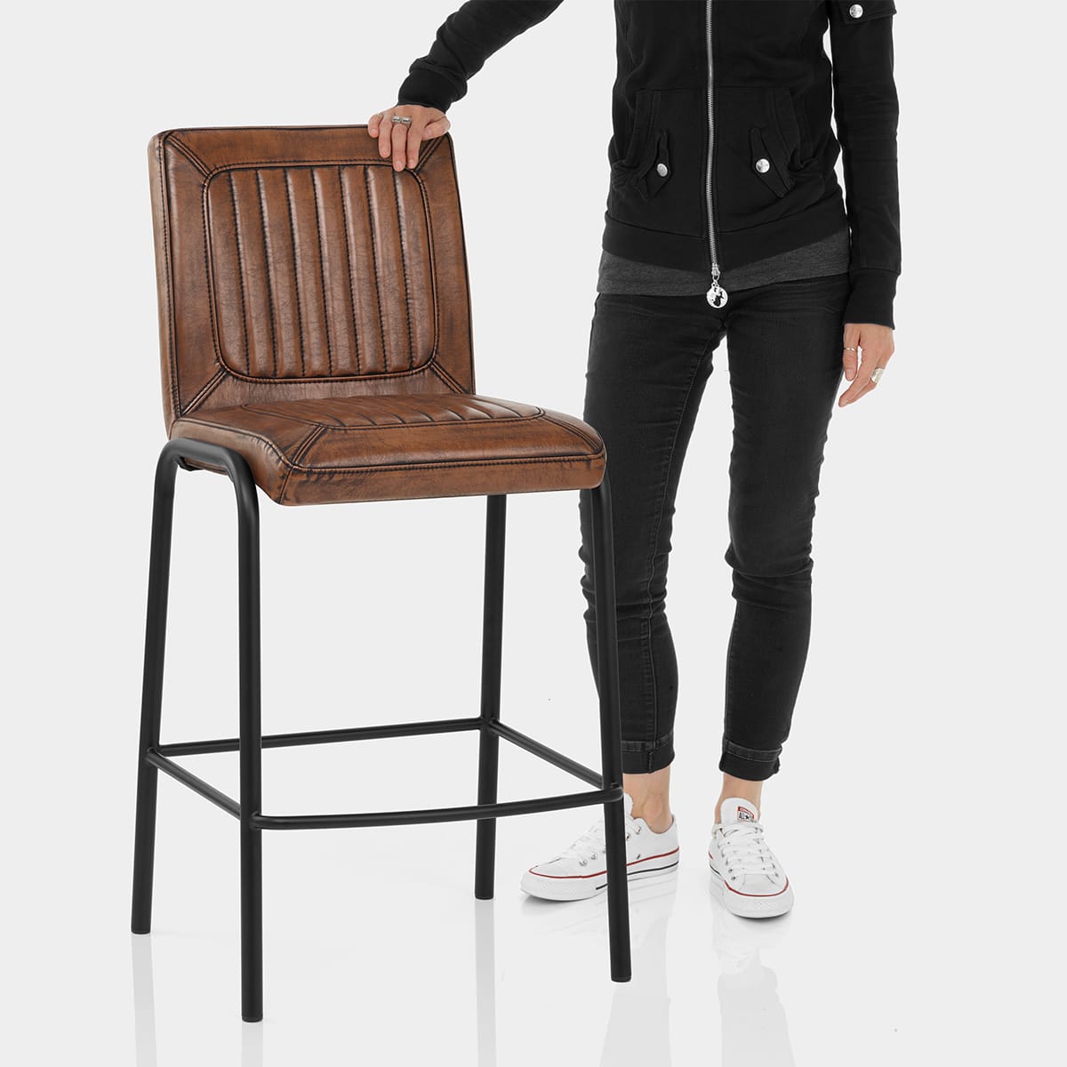 Osprey Bar Stool Vintage Brown Features Image