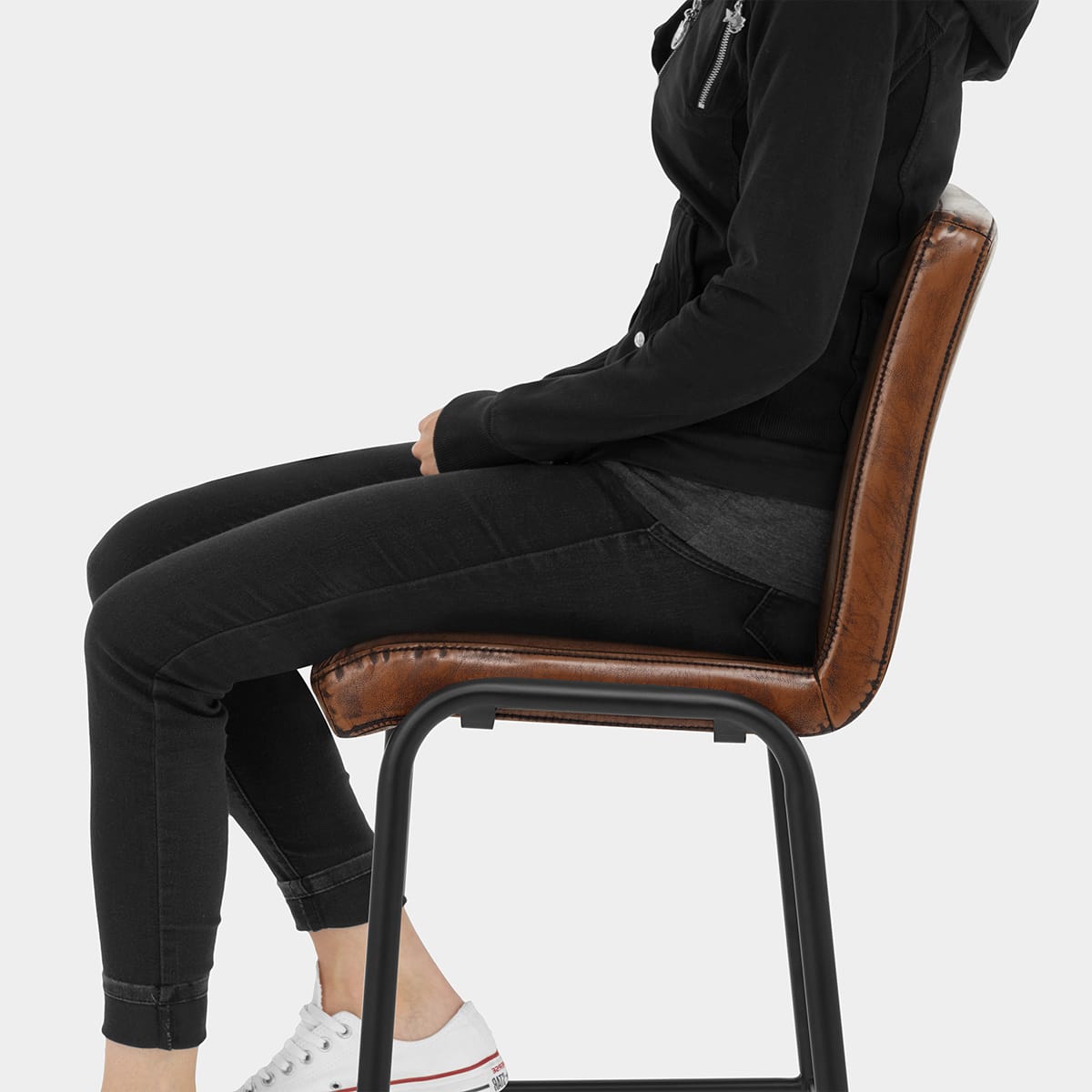 Osprey Bar Stool Vintage Brown Seat Image