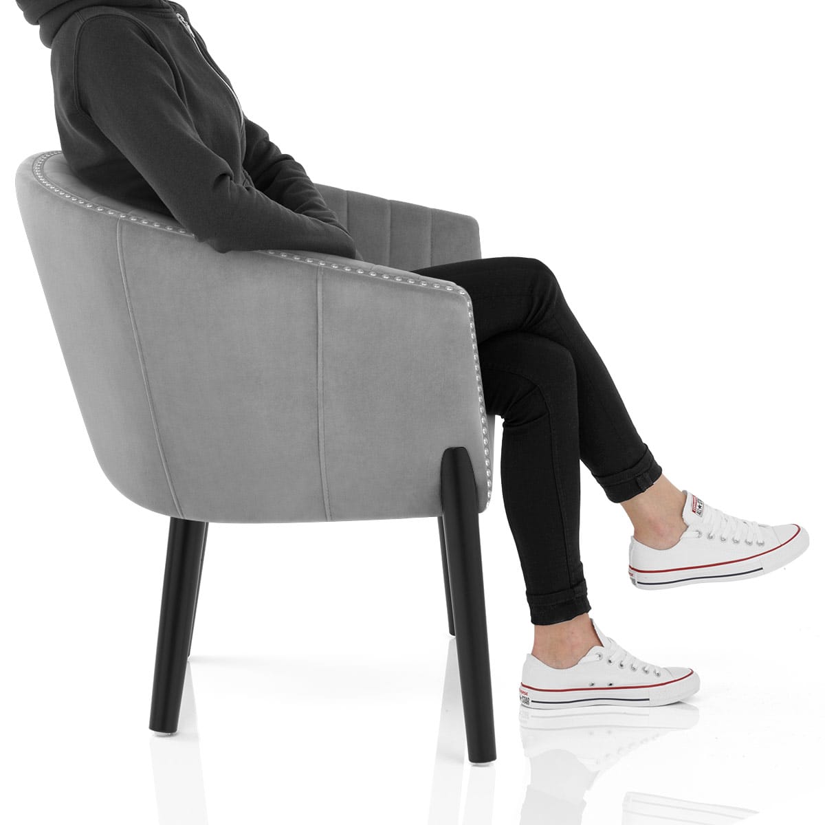 Overture Chair Grey Velvet Frame Image