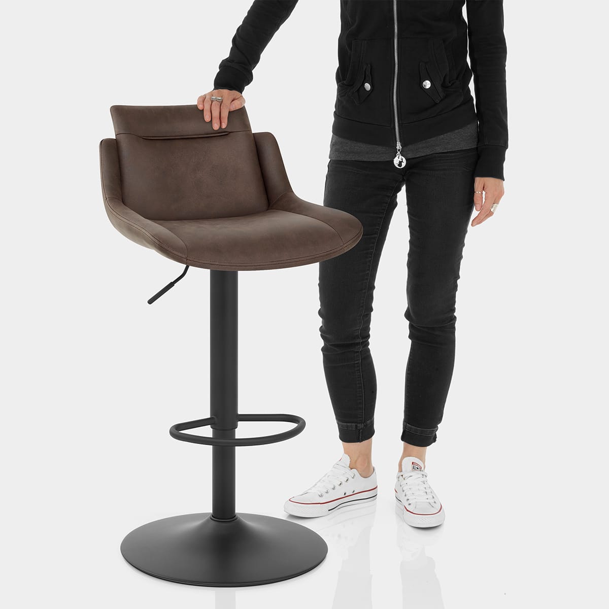 Pablo Bar Stool Brown Features Image