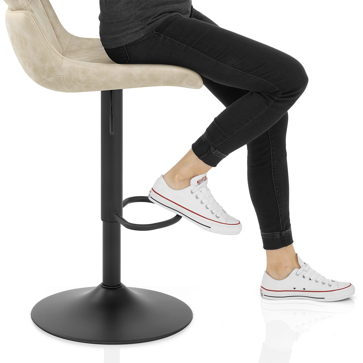 Pablo Bar Stool Cream Frame Image