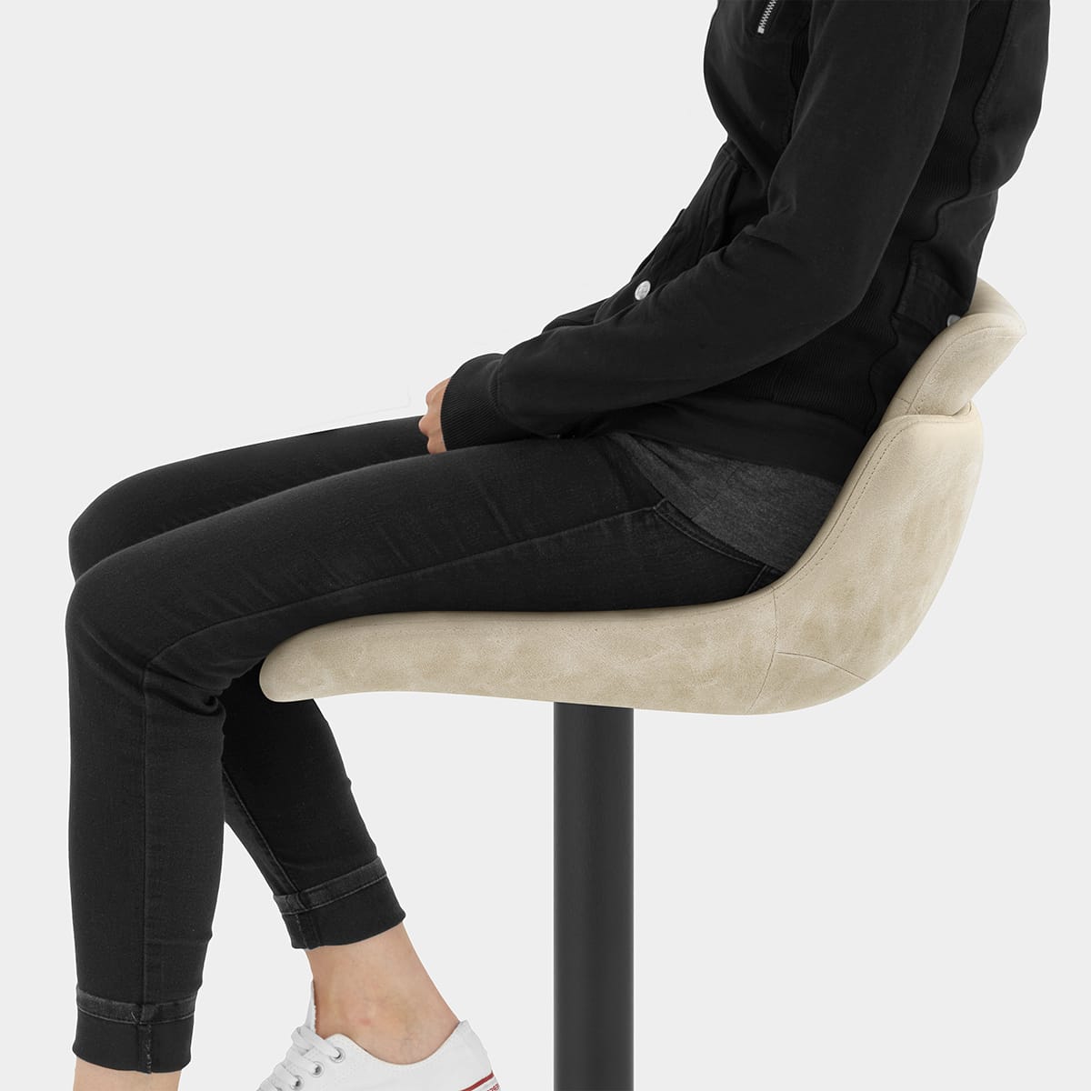 Pablo Bar Stool Cream Seat Image