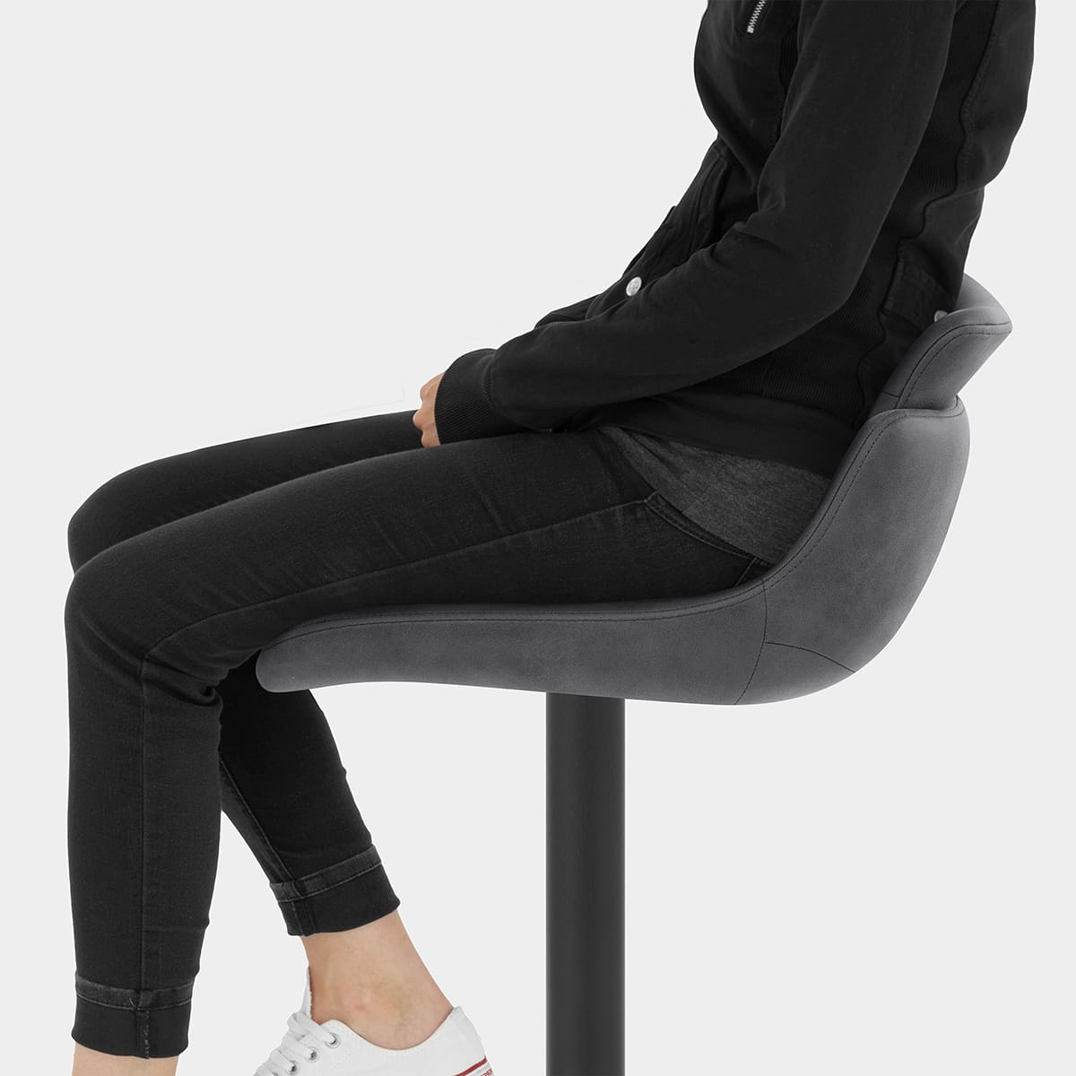 Pablo Bar Stool Dark Grey Seat Image