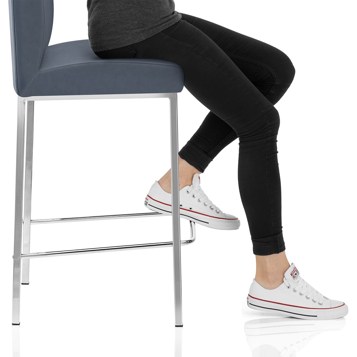 Pacino Stool Antique Blue Frame Image