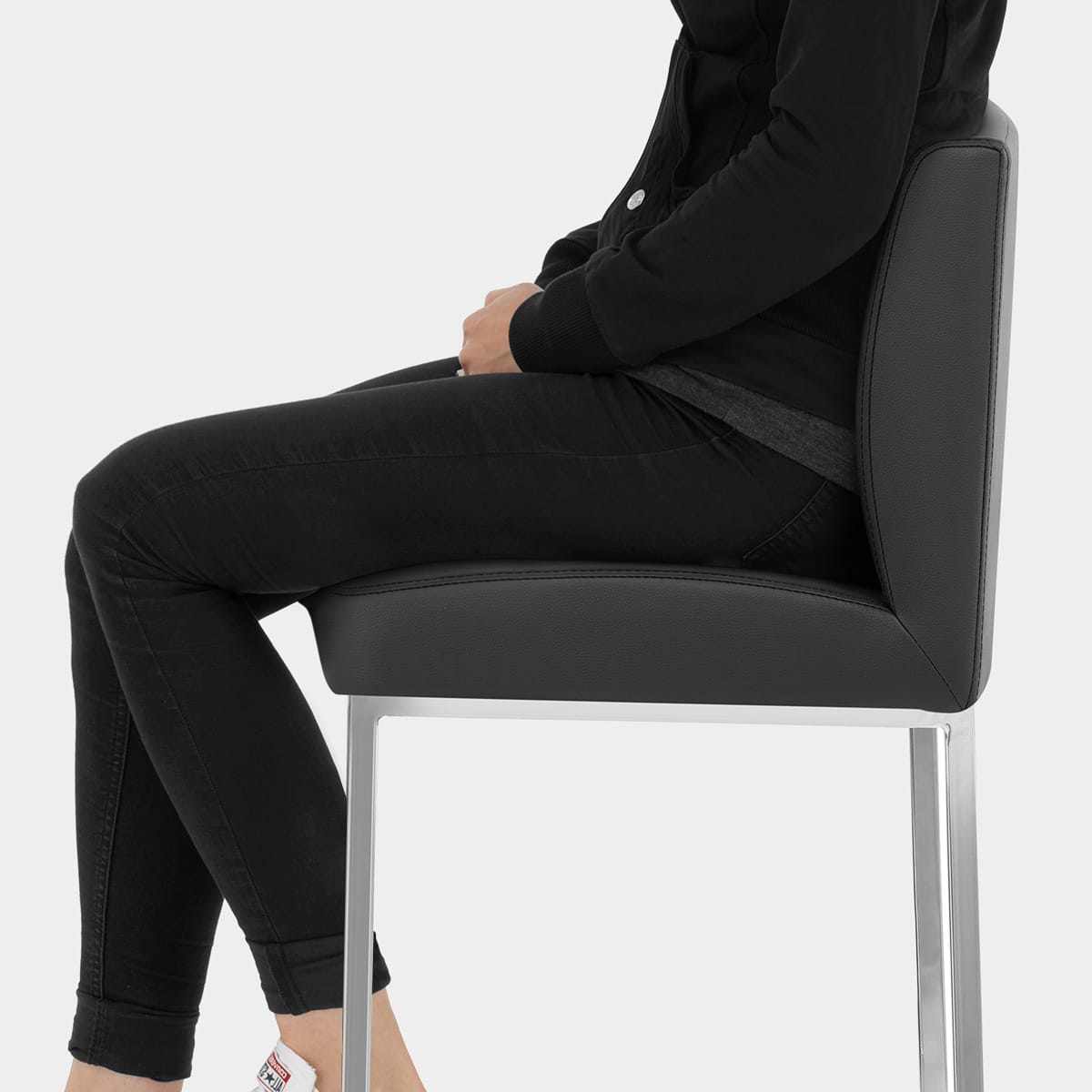 Pacino Stool Black Seat Image