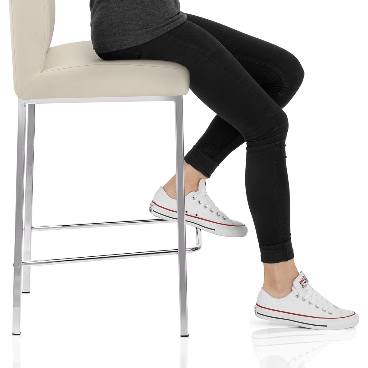 Pacino Stool Cream Frame Image