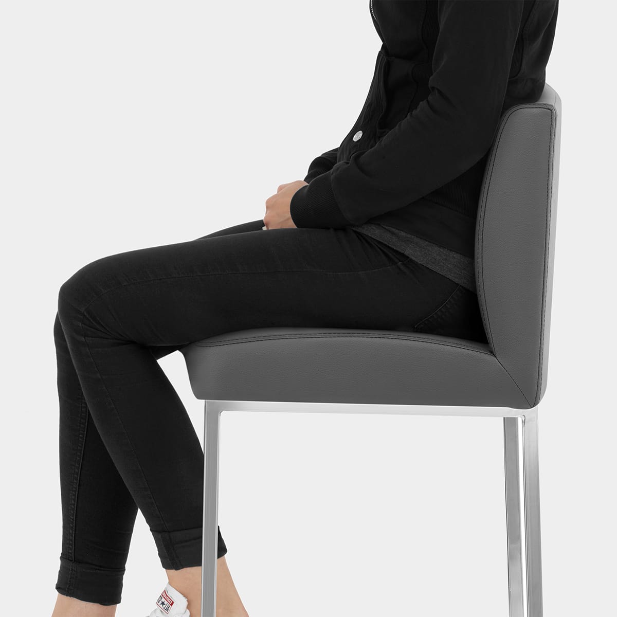 Pacino Stool Dark Grey Seat Image