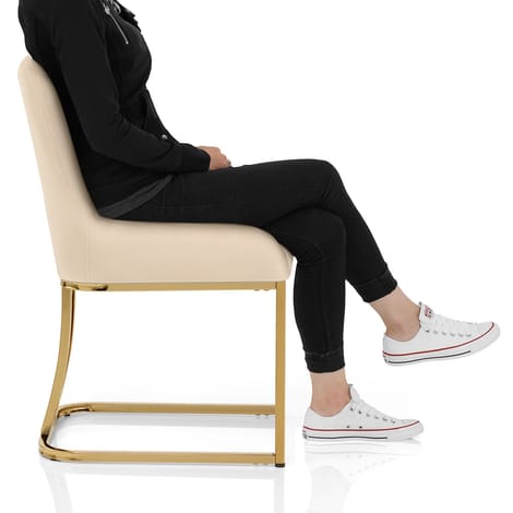Paget Chair Champagne Velvet Frame Image