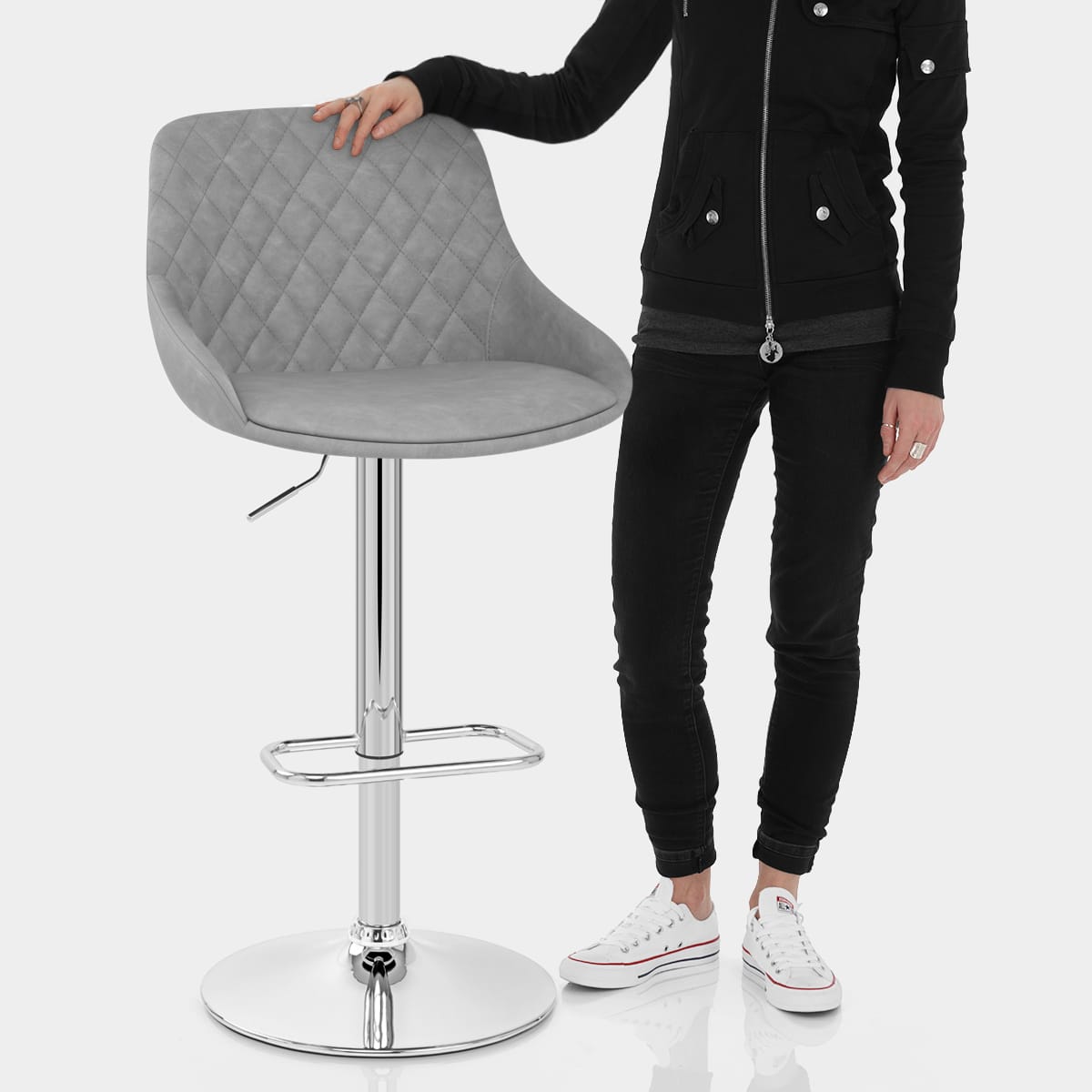 Palace Bar Stool Antique Grey Features Image