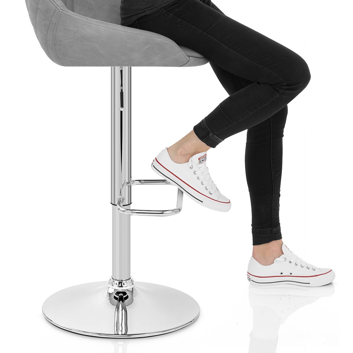 Palace Bar Stool Antique Grey Frame Image