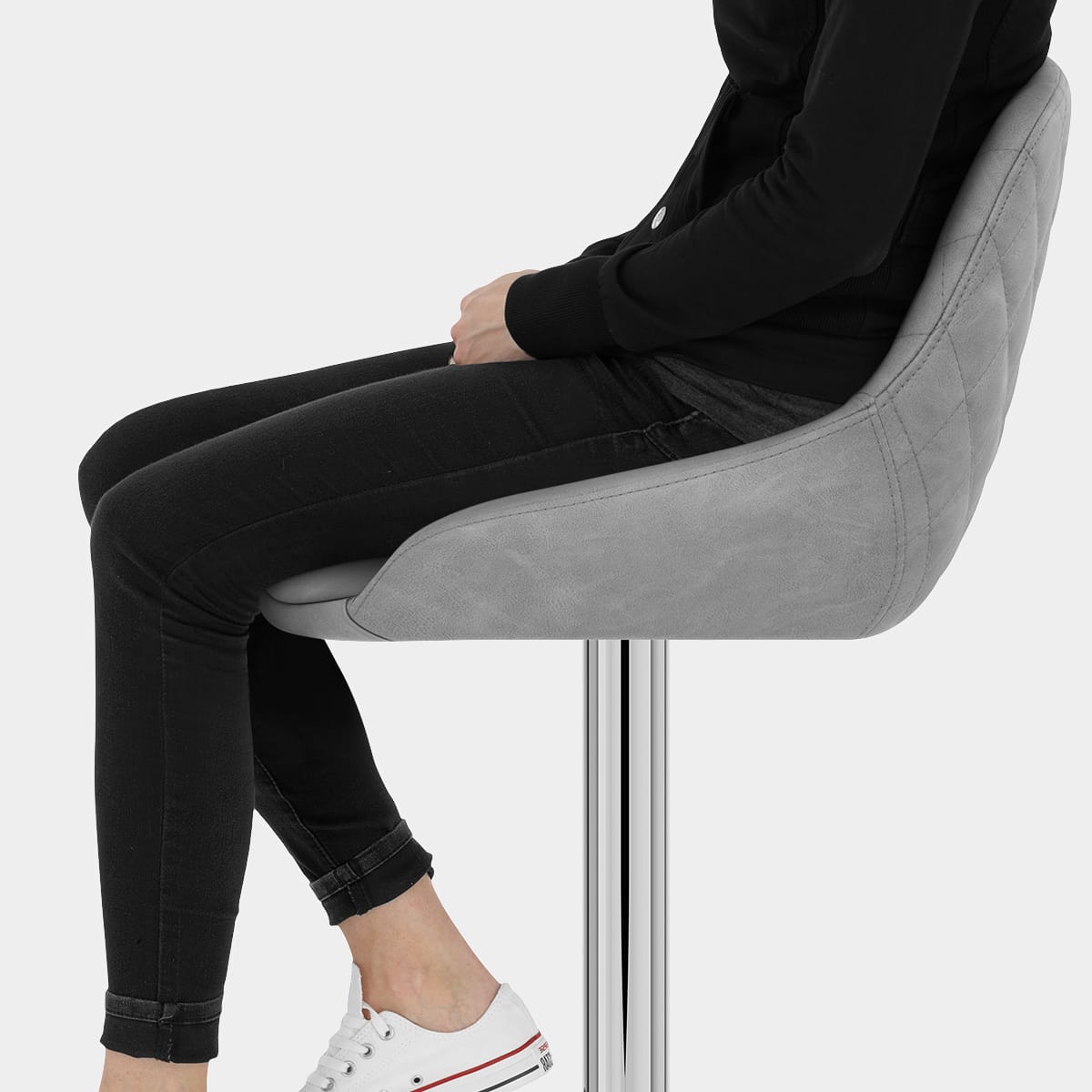 Palace Bar Stool Antique Grey Seat Image