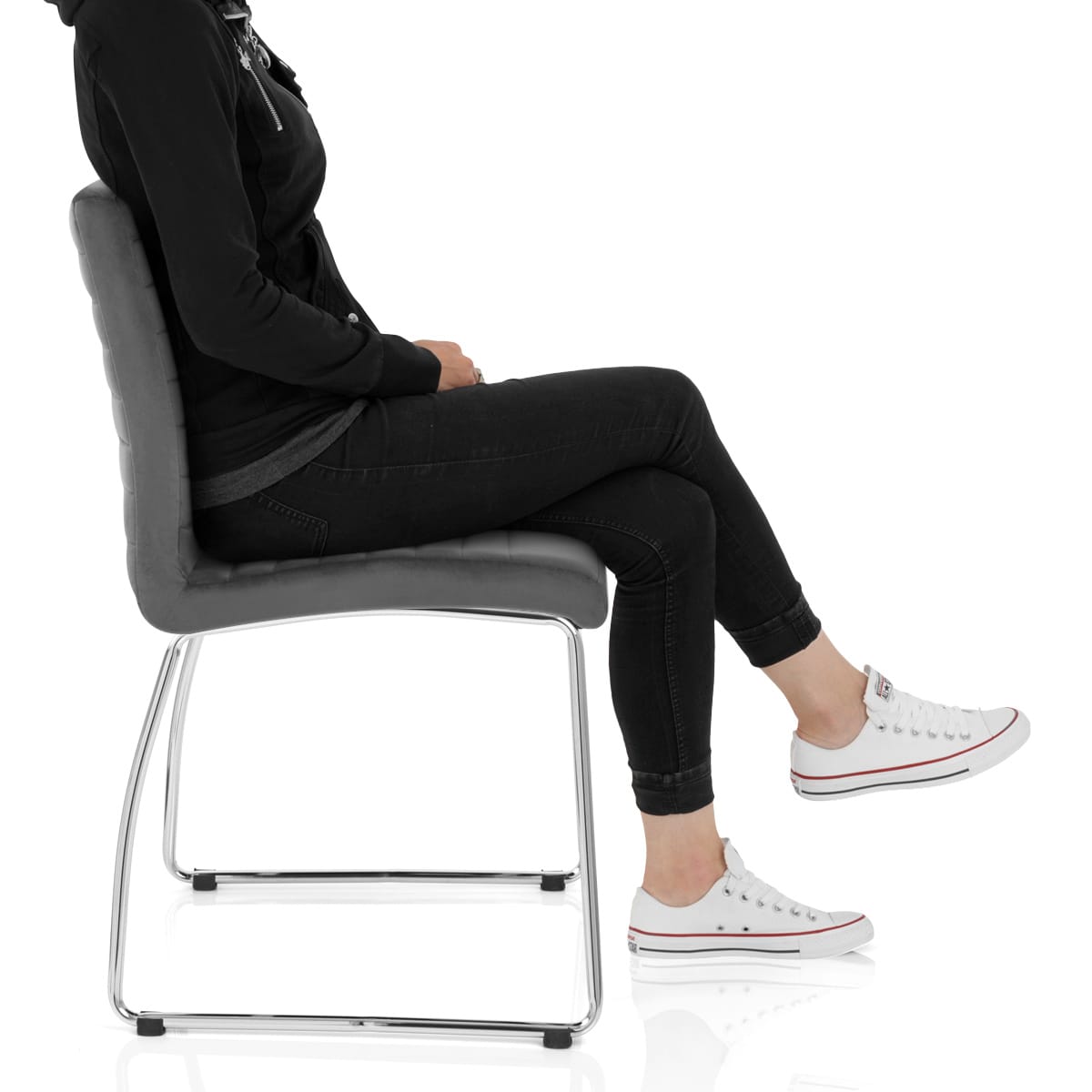 Panache Dining Chair Grey Velvet Frame Image