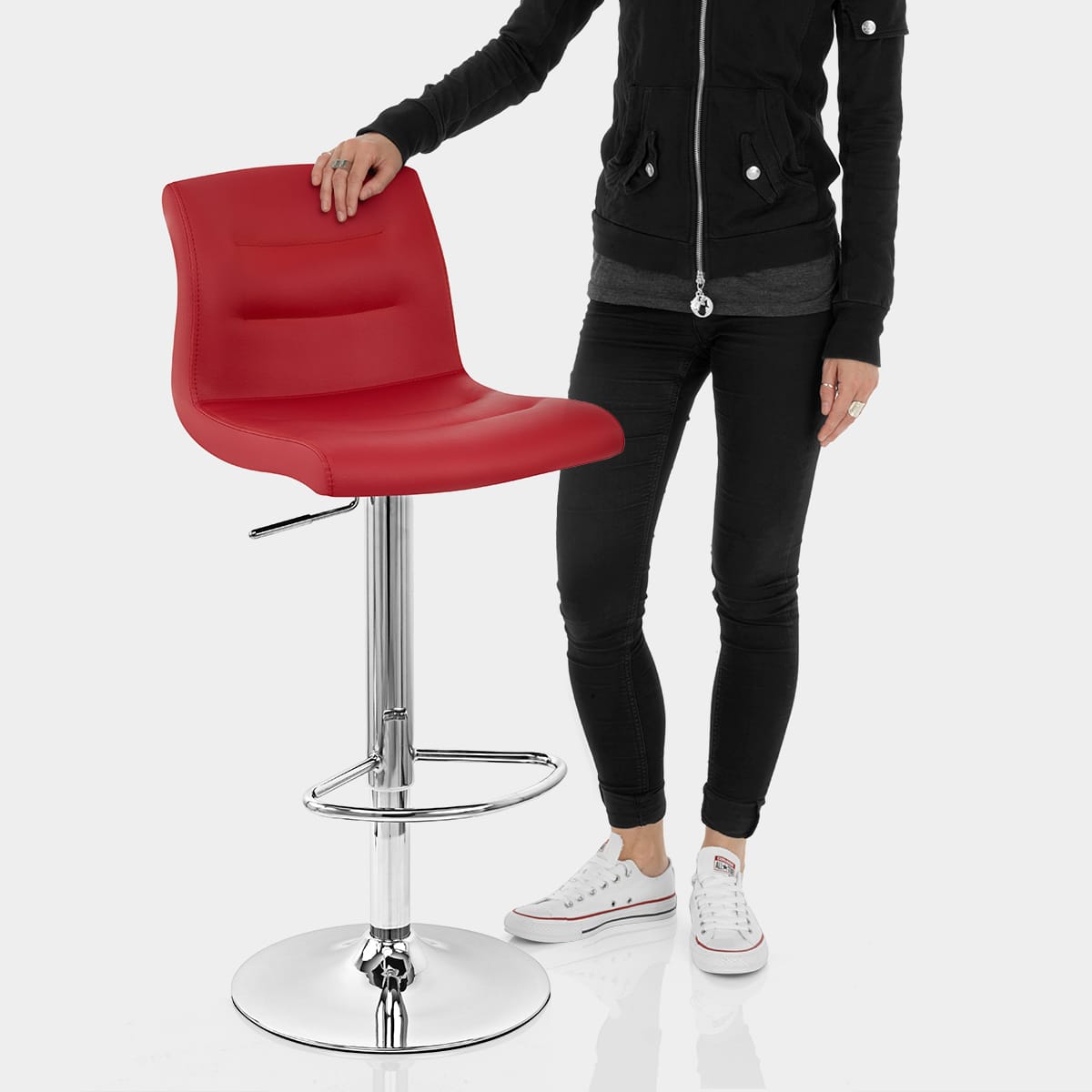 Paradis Bar Stool Red Features Image