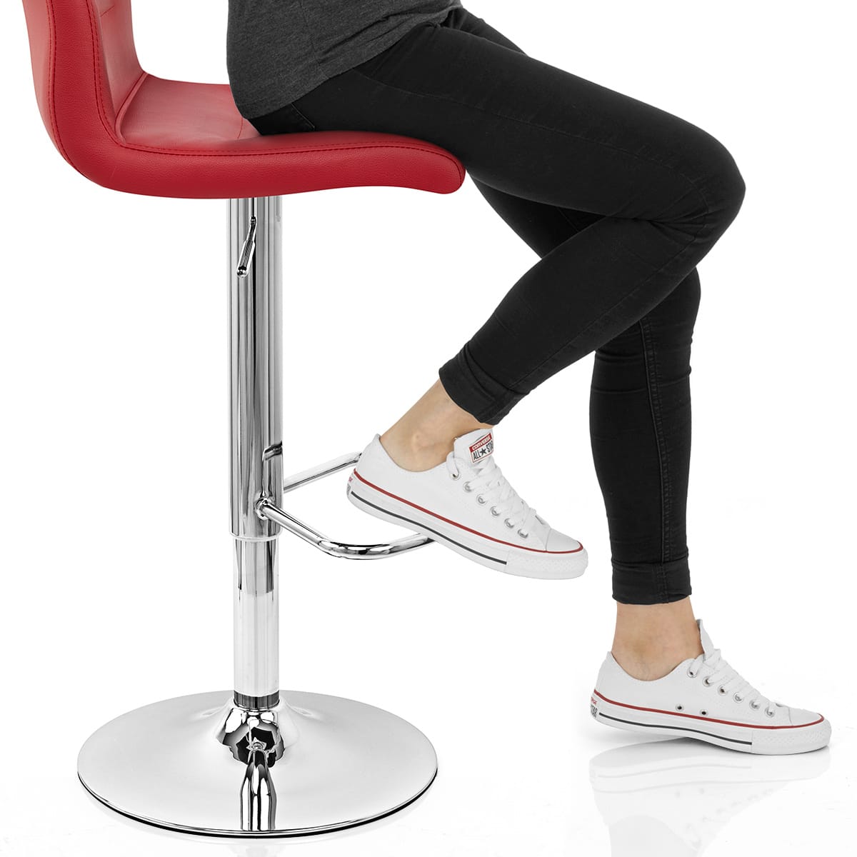 Paradis Bar Stool Red Frame Image