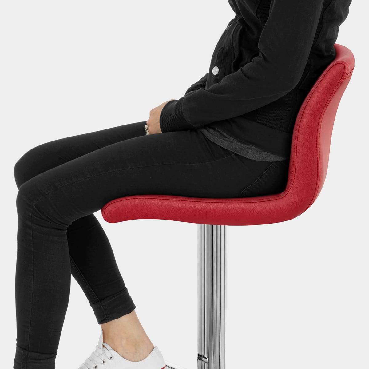 Paradis Bar Stool Red Seat Image