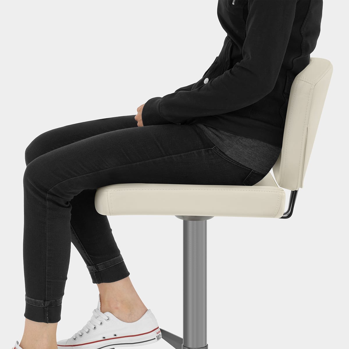 Pearl Bar Stool Ivory Seat Image