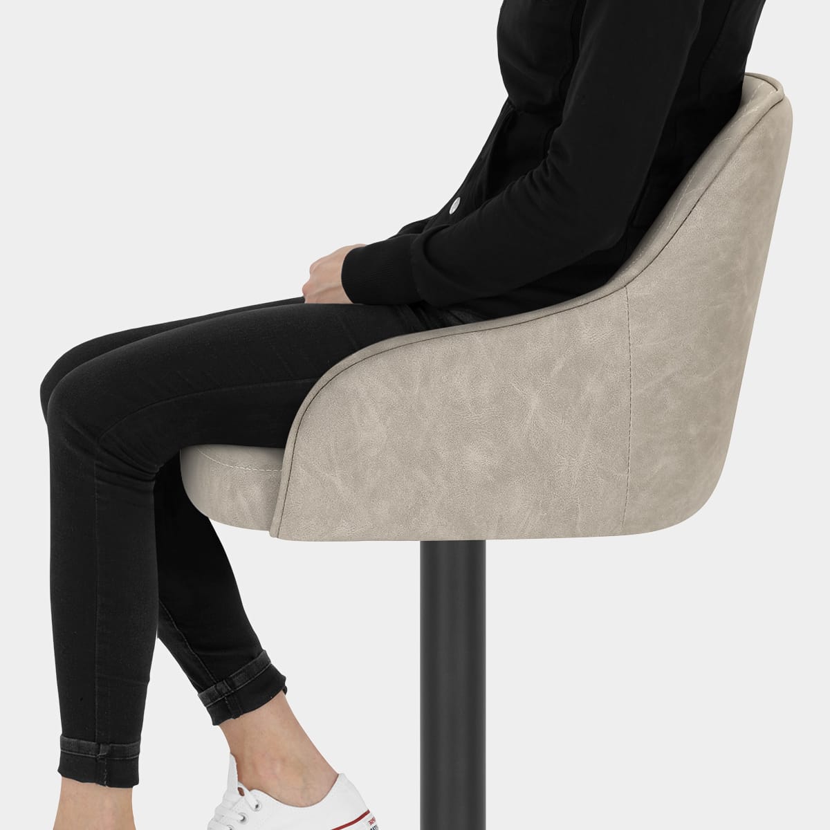 Perth Bar Stool Beige Seat Image