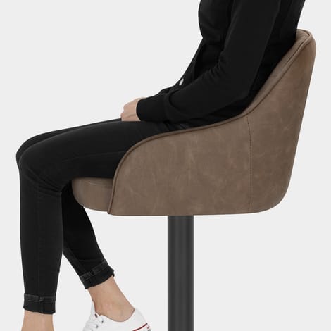 Perth Bar Stool Brown Seat Image