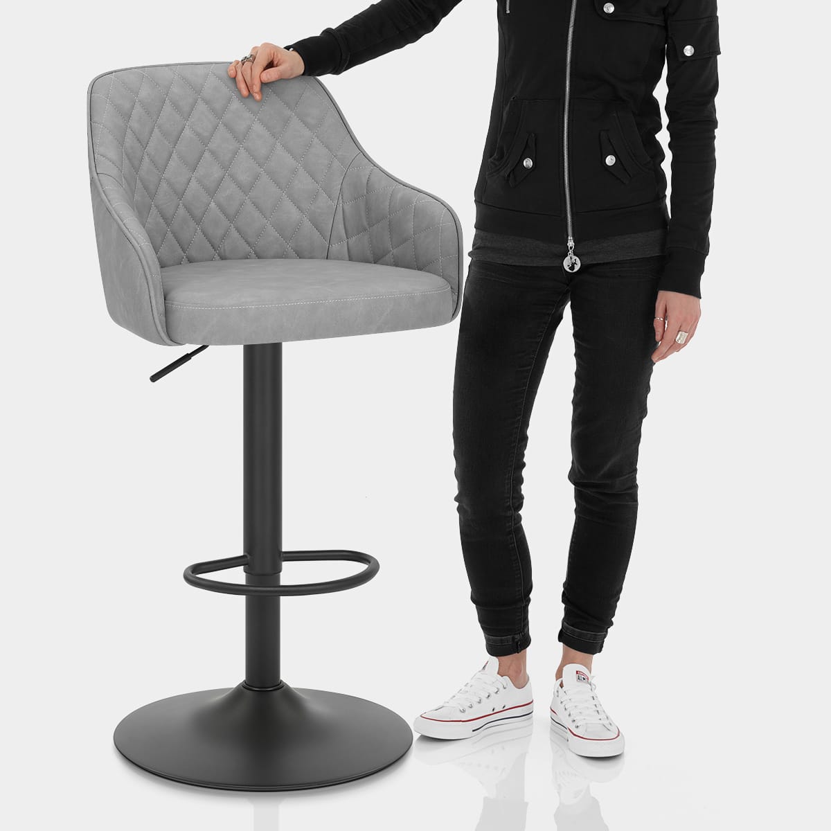 Perth Bar Stool Grey Features Image