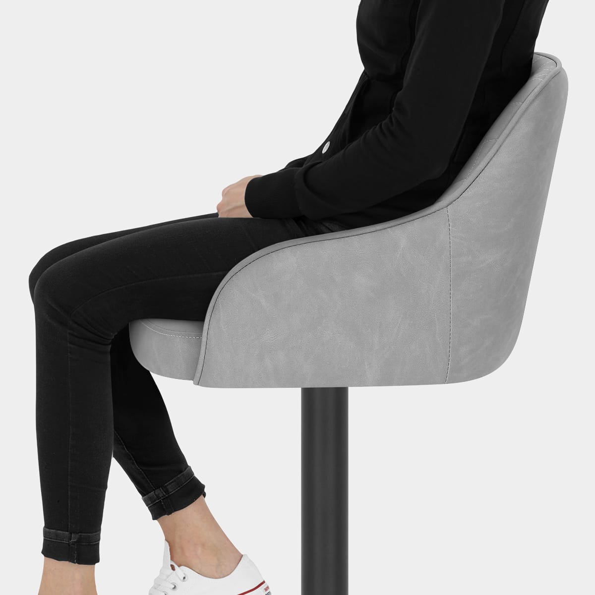 Perth Bar Stool Grey Seat Image