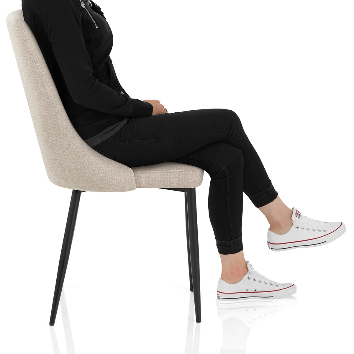 Phoebe Dining Chair Beige Fabric Frame Image