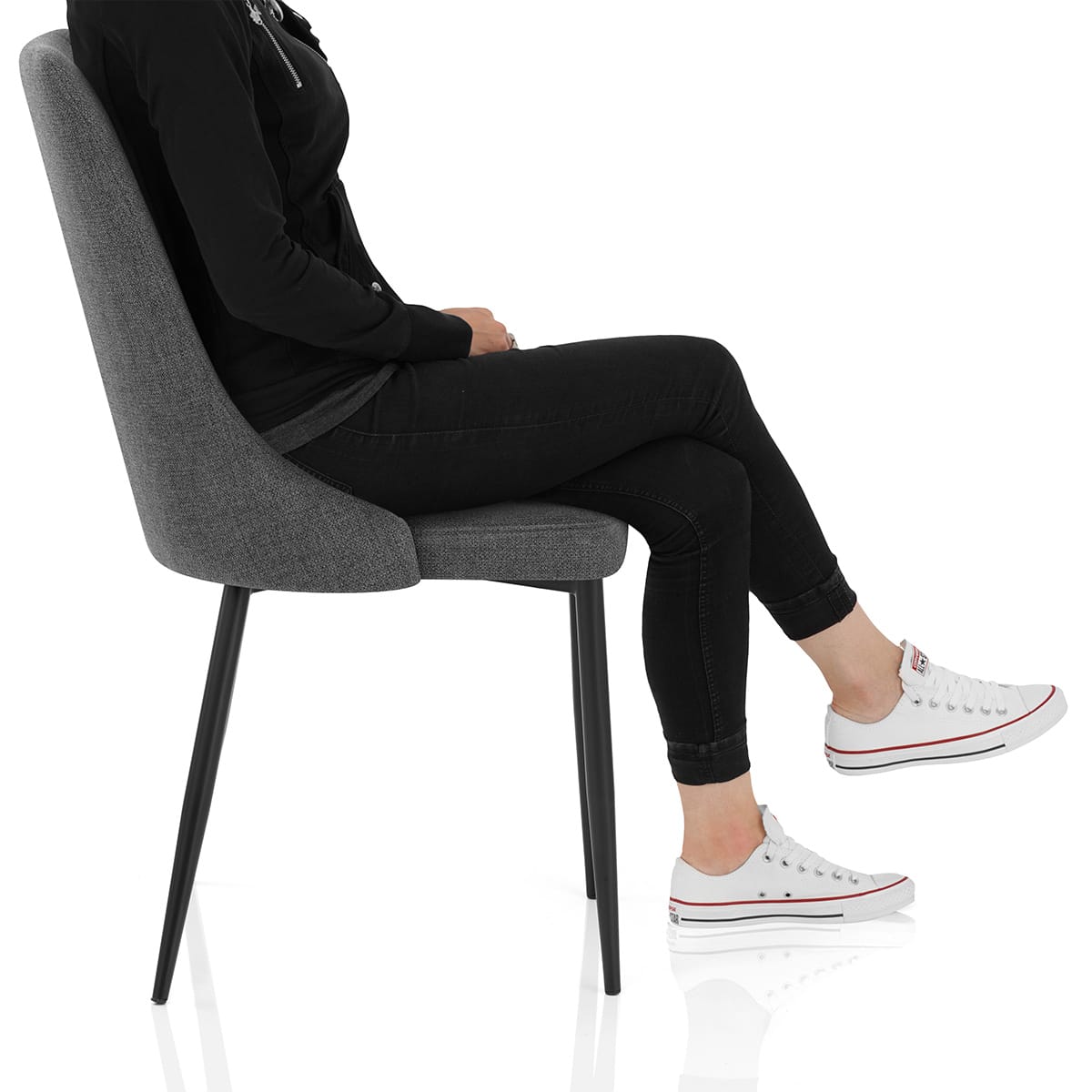 Phoebe Dining Chair Charcoal Fabric Frame Image