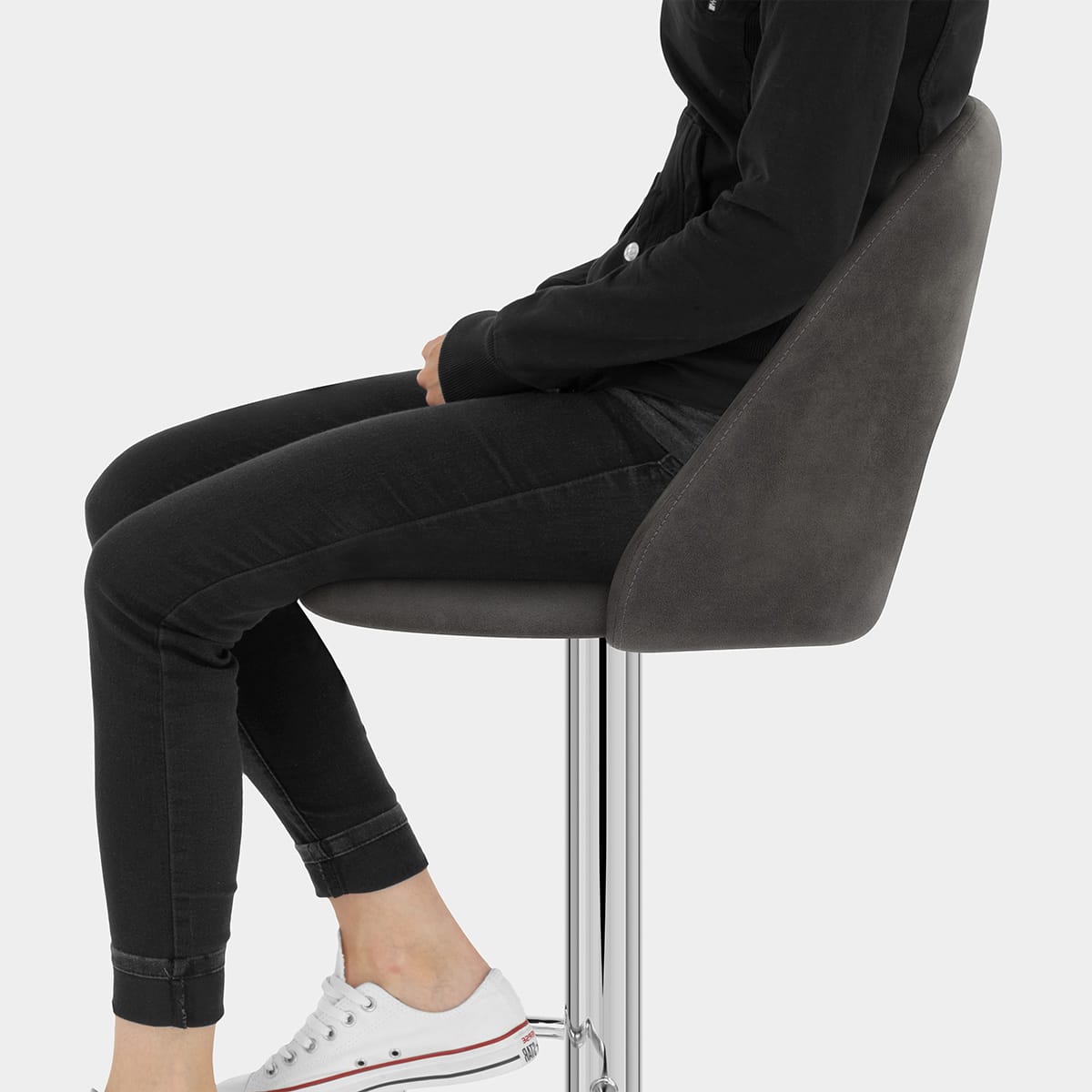 Phoenix Bar Stool Charcoal Seat Image