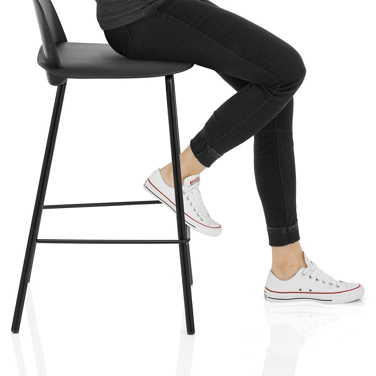 Pixel Bar Stool Black Frame Image