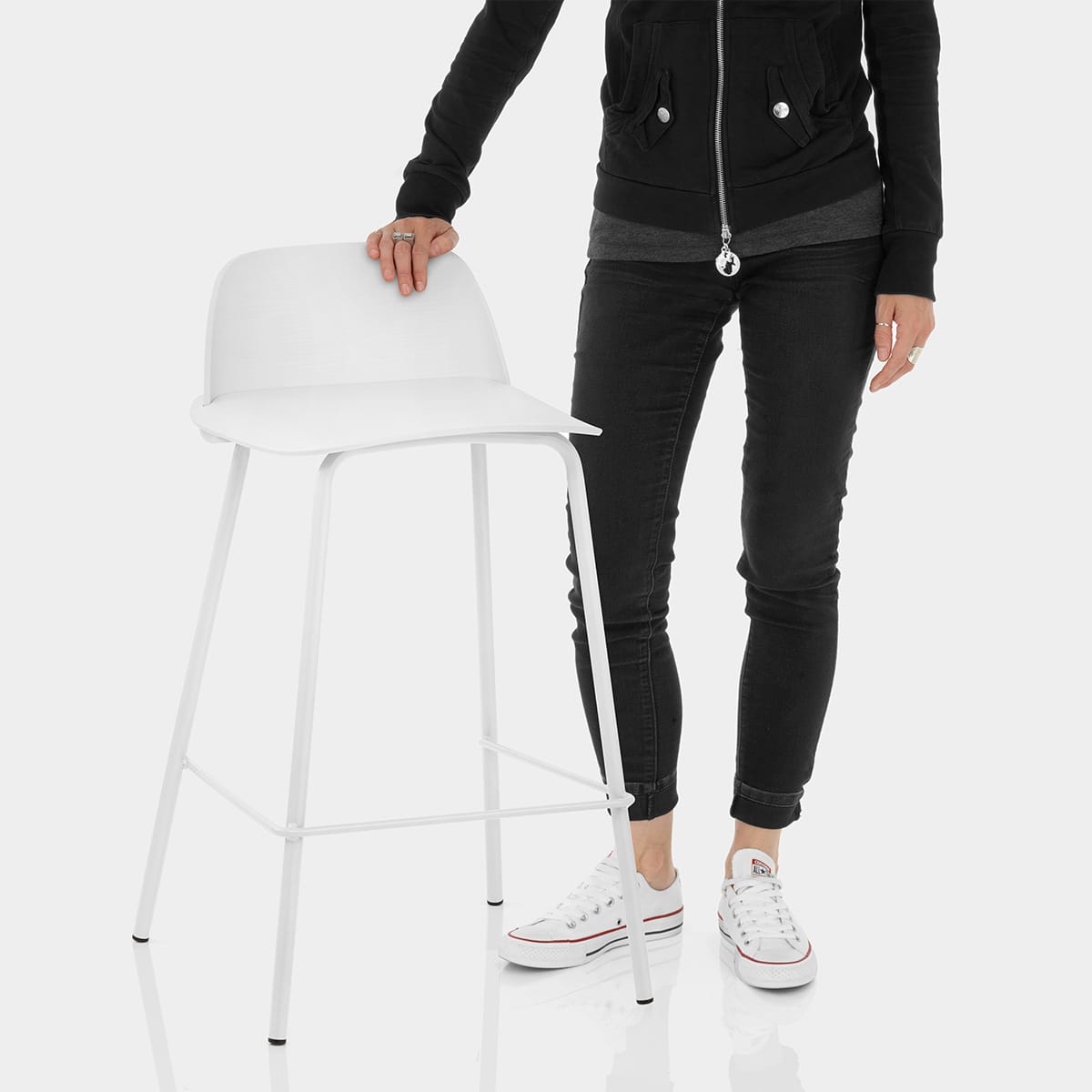 Pixel Bar Stool White Features Image