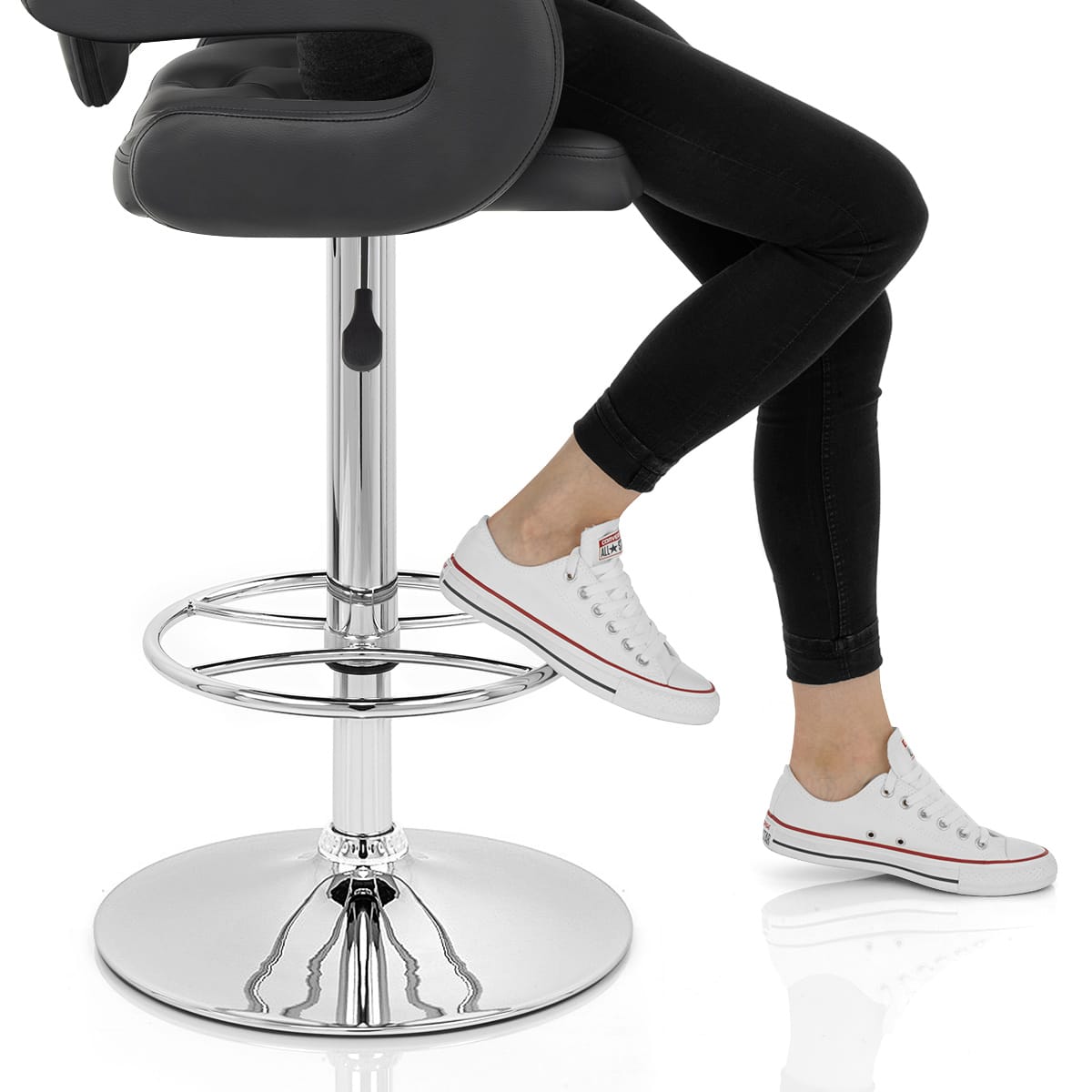 Polaris Bar Stool Black Frame Image