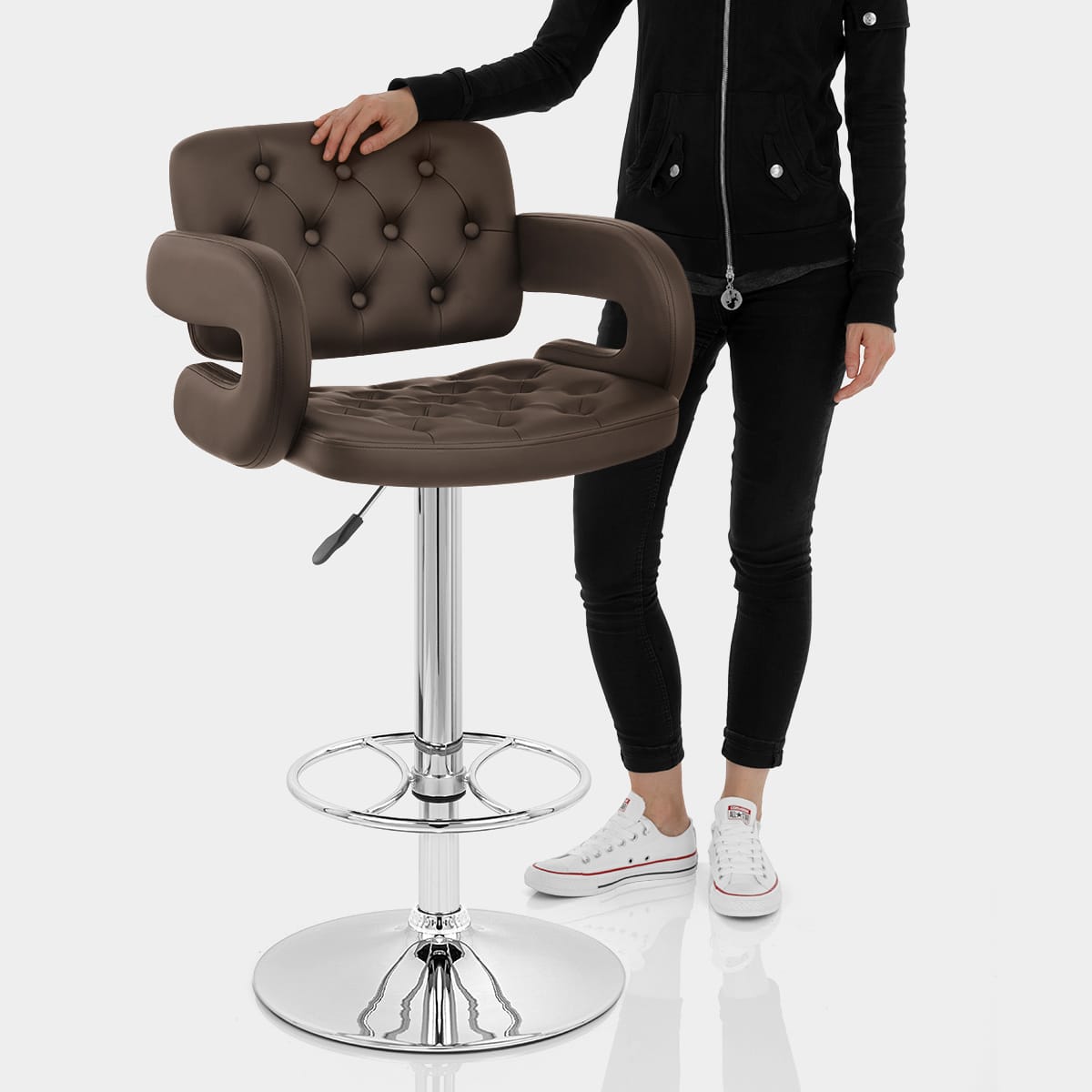 Polaris Bar Stool Brown Features Image