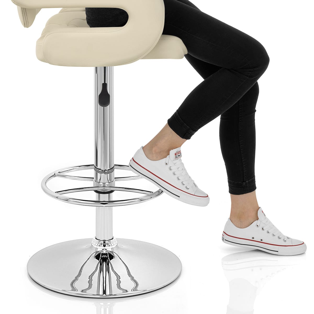 Polaris Bar Stool Cream Frame Image
